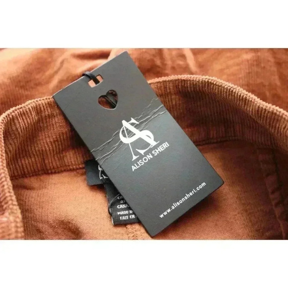 NWT Alison Sheri Corduroy Pants Size XS Pleated Straight Leg Academia Preppy - Picture 12 of 13